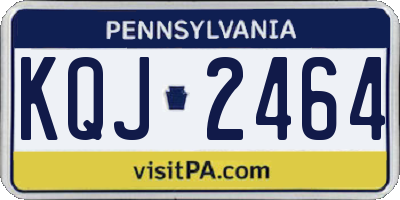 PA license plate KQJ2464