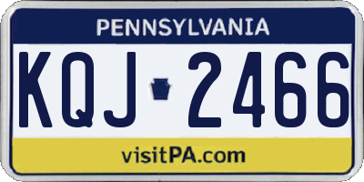 PA license plate KQJ2466