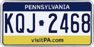 PA license plate KQJ2468