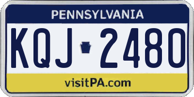 PA license plate KQJ2480