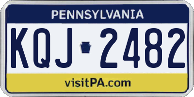 PA license plate KQJ2482