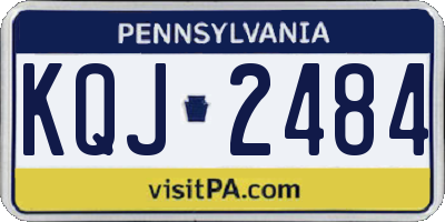 PA license plate KQJ2484
