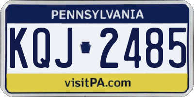 PA license plate KQJ2485