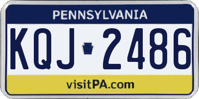 PA license plate KQJ2486