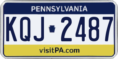 PA license plate KQJ2487