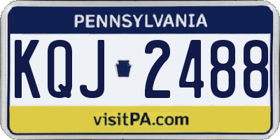PA license plate KQJ2488