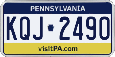 PA license plate KQJ2490