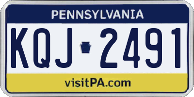 PA license plate KQJ2491