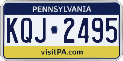 PA license plate KQJ2495