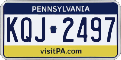 PA license plate KQJ2497