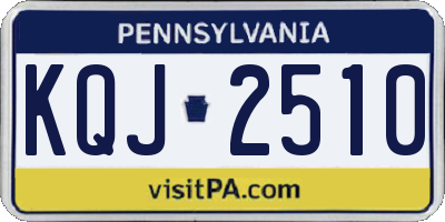 PA license plate KQJ2510