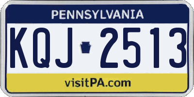 PA license plate KQJ2513