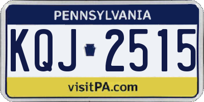 PA license plate KQJ2515