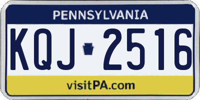 PA license plate KQJ2516