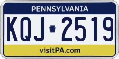 PA license plate KQJ2519
