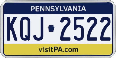 PA license plate KQJ2522