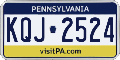 PA license plate KQJ2524