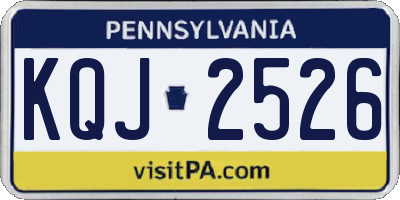PA license plate KQJ2526