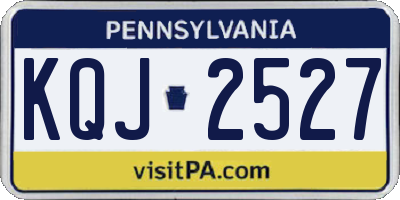 PA license plate KQJ2527