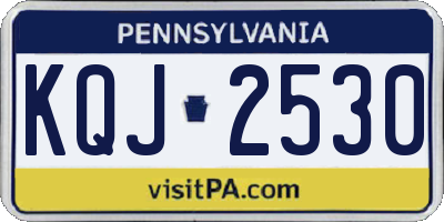 PA license plate KQJ2530