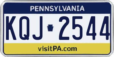 PA license plate KQJ2544