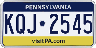 PA license plate KQJ2545