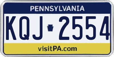 PA license plate KQJ2554