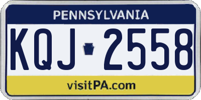 PA license plate KQJ2558