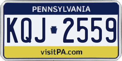 PA license plate KQJ2559