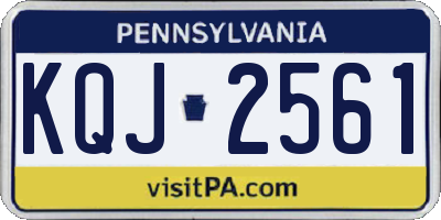 PA license plate KQJ2561