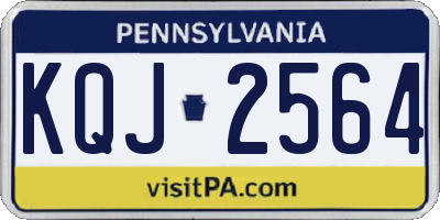 PA license plate KQJ2564