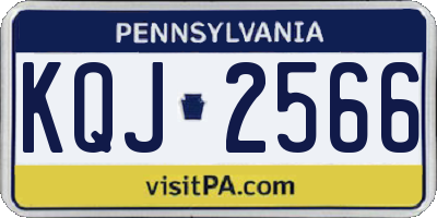 PA license plate KQJ2566