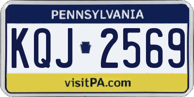PA license plate KQJ2569