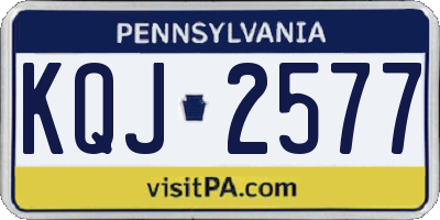 PA license plate KQJ2577