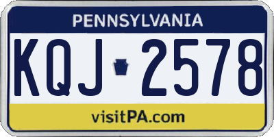 PA license plate KQJ2578