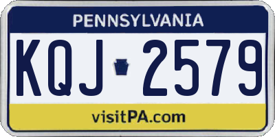 PA license plate KQJ2579