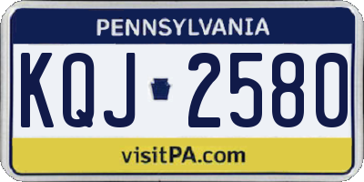 PA license plate KQJ2580
