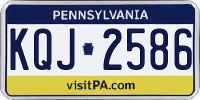 PA license plate KQJ2586