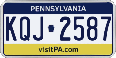 PA license plate KQJ2587