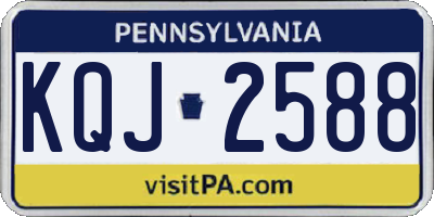 PA license plate KQJ2588