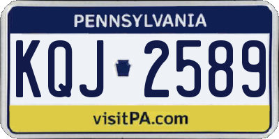 PA license plate KQJ2589