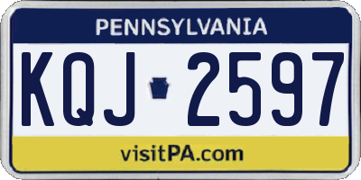 PA license plate KQJ2597
