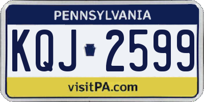 PA license plate KQJ2599