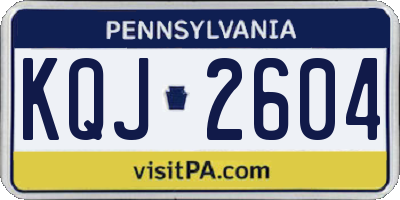 PA license plate KQJ2604