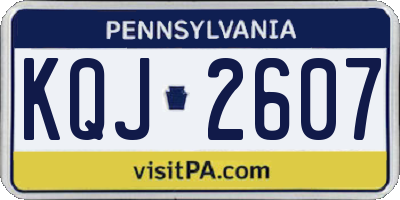 PA license plate KQJ2607