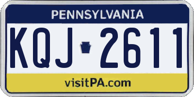 PA license plate KQJ2611