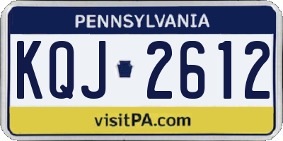 PA license plate KQJ2612