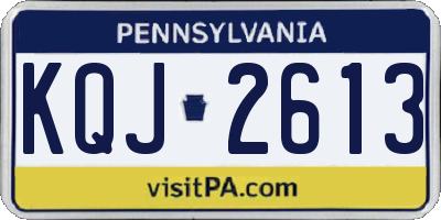 PA license plate KQJ2613