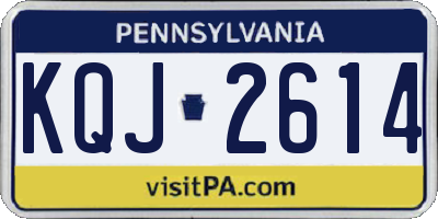 PA license plate KQJ2614
