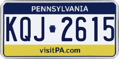 PA license plate KQJ2615